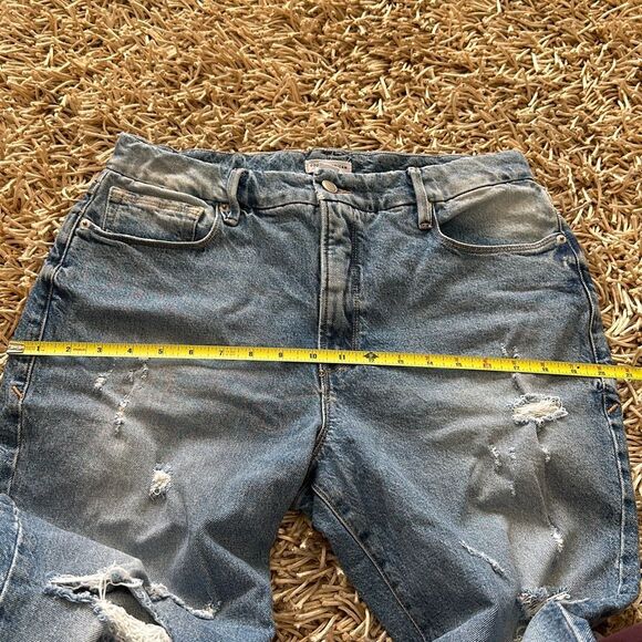 Good American Good Classic Distressed Hi-Rise Jeans GC062T Size 10/30 - Picture 10 of 14